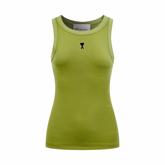 1:1 quality version Chest Heart A Letter Embroidery Fitted Waist Sleeveless Base Camisole Tank Top 3 colors 29330323