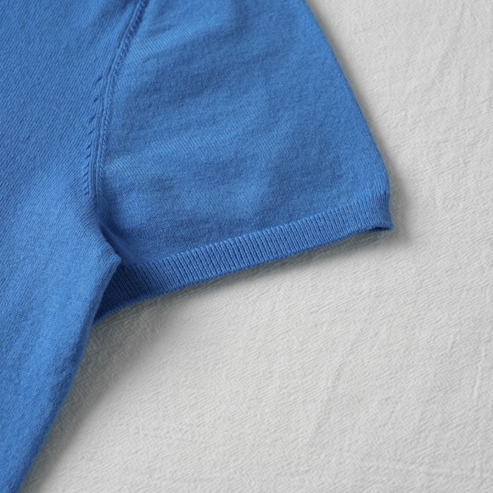 1:1 quality version Classic Pony Logo Crew Neck Knit Short Sleeve Solid Slim Thin Knit Base T-shirt  9 colors 29331741