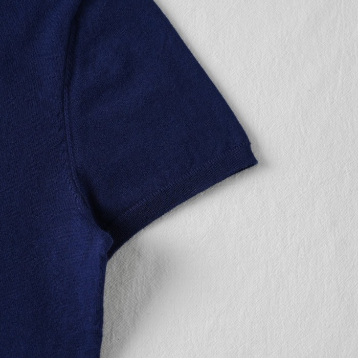 1:1 quality version Classic Pony Logo Crew Neck Knit Short Sleeve Solid Slim Thin Knit Base T-shirt  9 colors 29331741