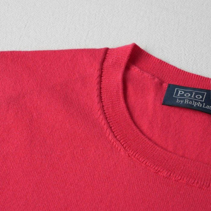 1:1 quality version Classic Pony Logo Crew Neck Knit Short Sleeve Solid Slim Thin Knit Base T-shirt  9 colors 29331741