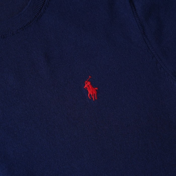 1:1 quality version Classic Pony Logo Crew Neck Knit Short Sleeve Solid Slim Thin Knit Base T-shirt  9 colors 29331741
