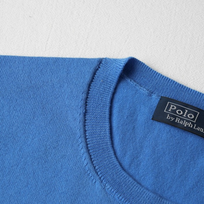 1:1 quality version Classic Pony Logo Crew Neck Knit Short Sleeve Solid Slim Thin Knit Base T-shirt  9 colors 29331741