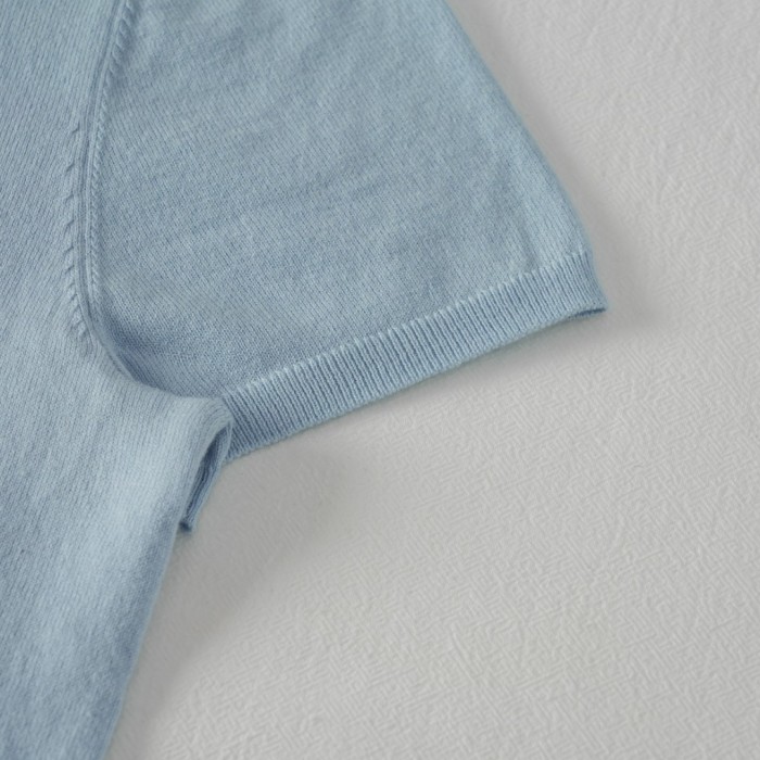 1:1 quality version Classic Pony Logo Crew Neck Knit Short Sleeve Solid Slim Thin Knit Base T-shirt  9 colors 29331741