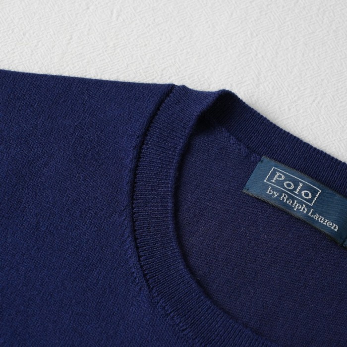 1:1 quality version Classic Pony Logo Crew Neck Knit Short Sleeve Solid Slim Thin Knit Base T-shirt  9 colors 29331741