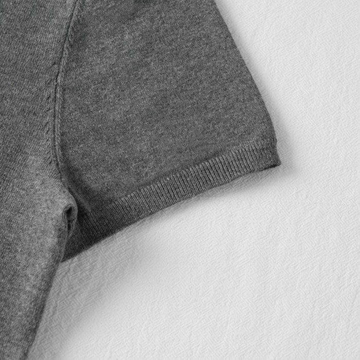 1:1 quality version Classic Pony Logo Crew Neck Knit Short Sleeve Solid Slim Thin Knit Base T-shirt  9 colors 29331741