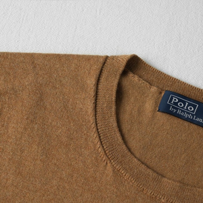 1:1 quality version Classic Pony Logo Crew Neck Knit Short Sleeve Solid Slim Thin Knit Base T-shirt  9 colors 29331741