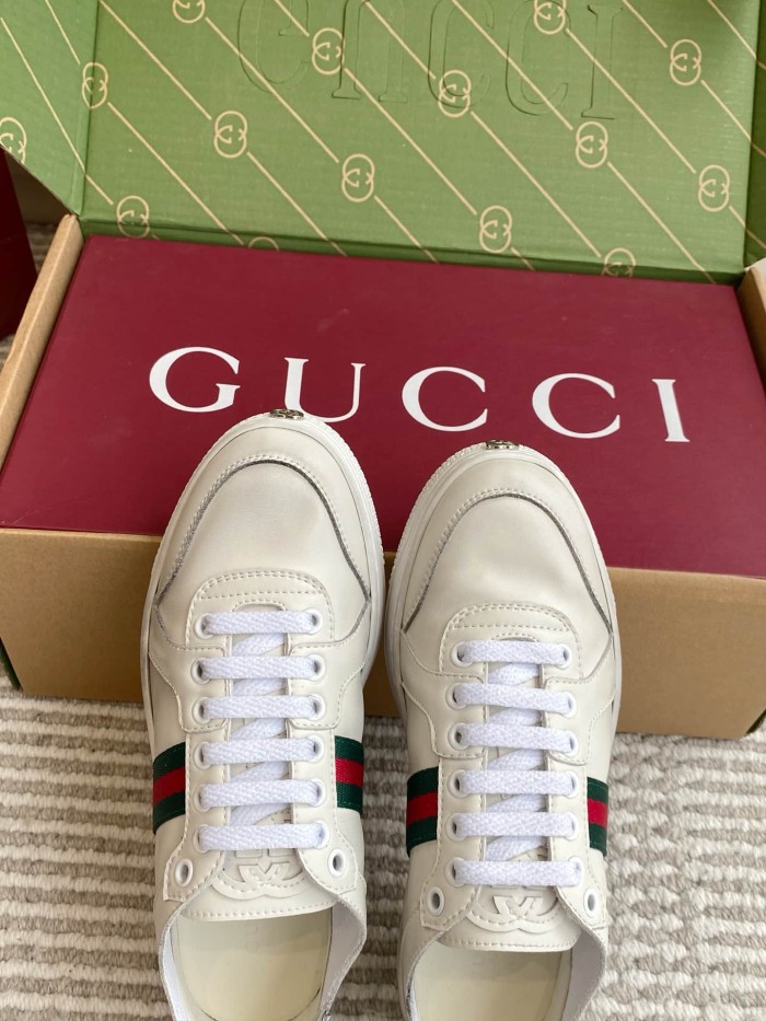 [plus-size shoes] 1:1 quality version Stretch Series Interlocking G Toe Logo Low Top Sneakers 4 colors 29332653