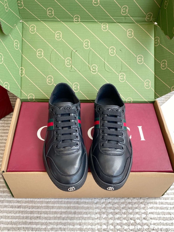 [plus-size shoes] 1:1 quality version Stretch Series Interlocking G Toe Logo Low Top Sneakers 4 colors 29332653