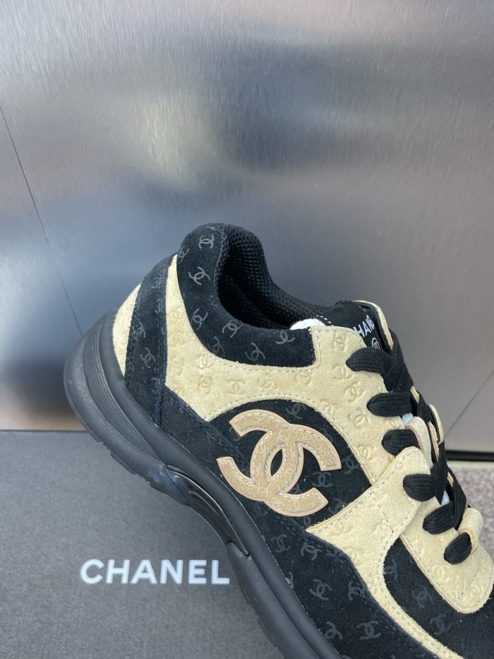 1:1 quality version Full Repeat CC Logo Embossed Stitching Lace Up Comfortable Platform Sole Running Sneakers 3 colors 29332735