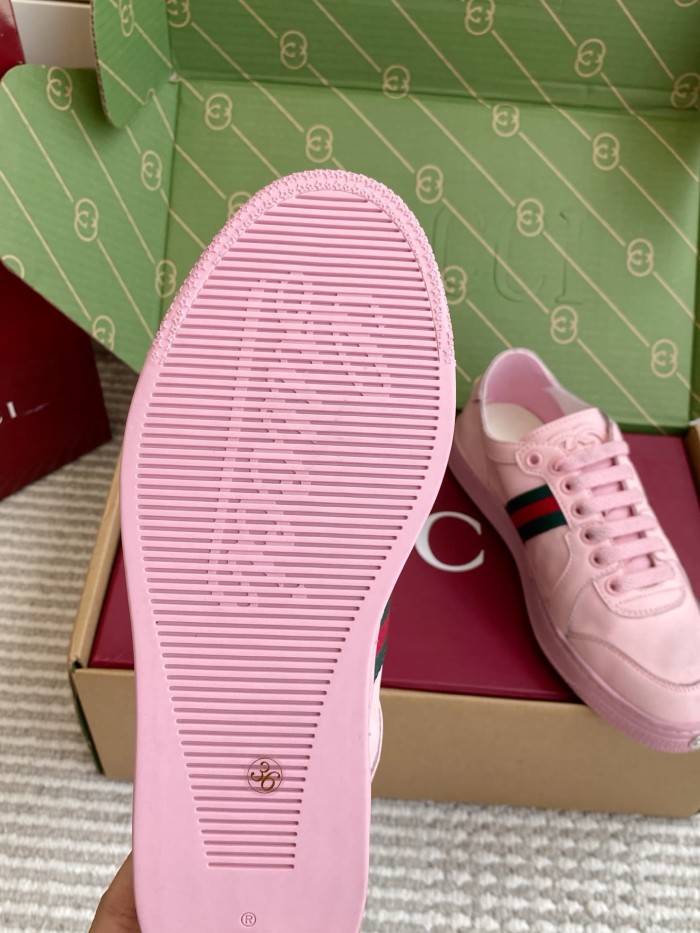 [plus-size shoes] 1:1 quality version Stretch Series Interlocking G Toe Logo Low Top Sneakers 4 colors 29332653