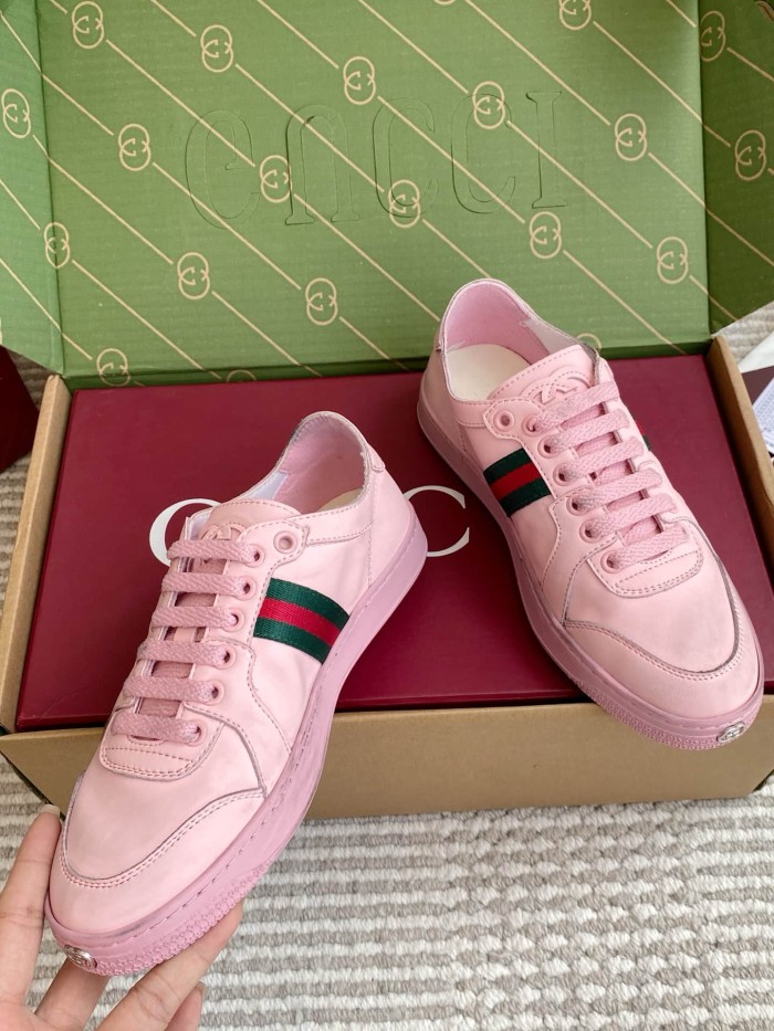 [plus-size shoes] 1:1 quality version Stretch Series Interlocking G Toe Logo Low Top Sneakers 4 colors 29332653