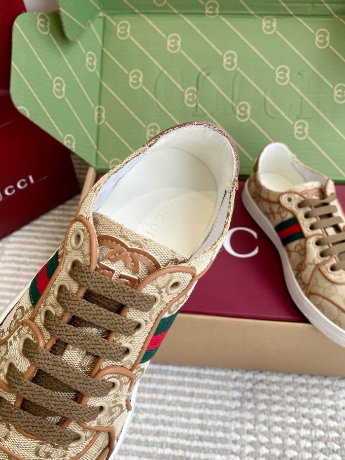 [plus-size shoes] 1:1 quality version Stretch Series Interlocking G Toe Logo Low Top Sneakers 4 colors 29332653