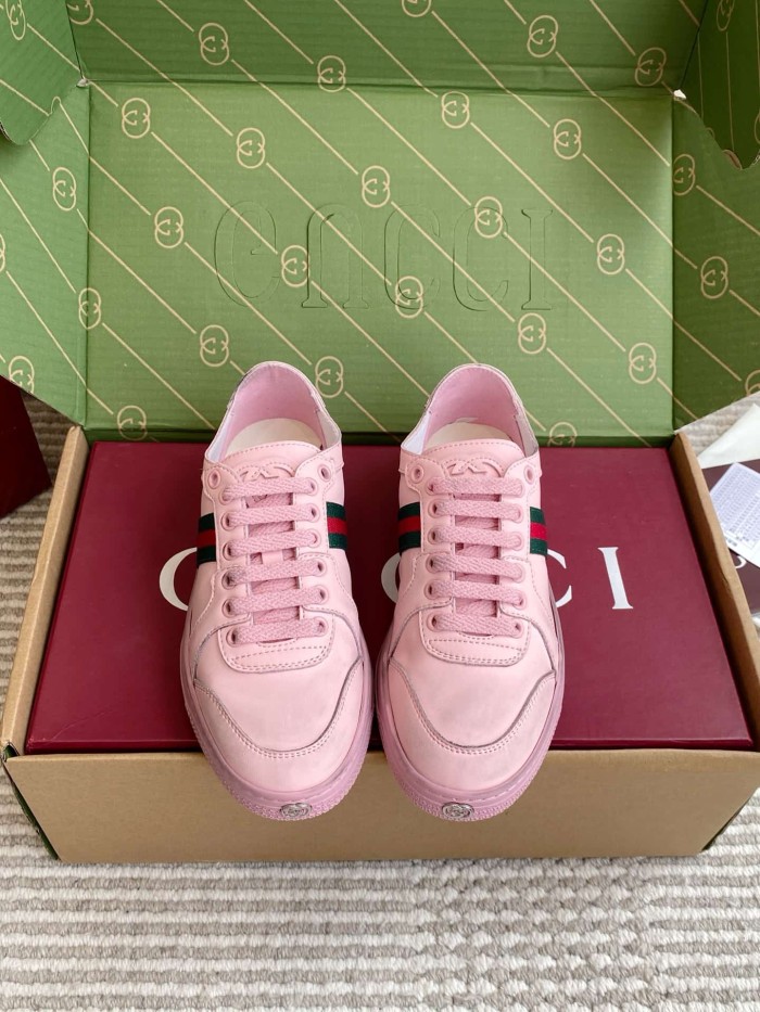 [plus-size shoes] 1:1 quality version Stretch Series Interlocking G Toe Logo Low Top Sneakers 4 colors 29332653