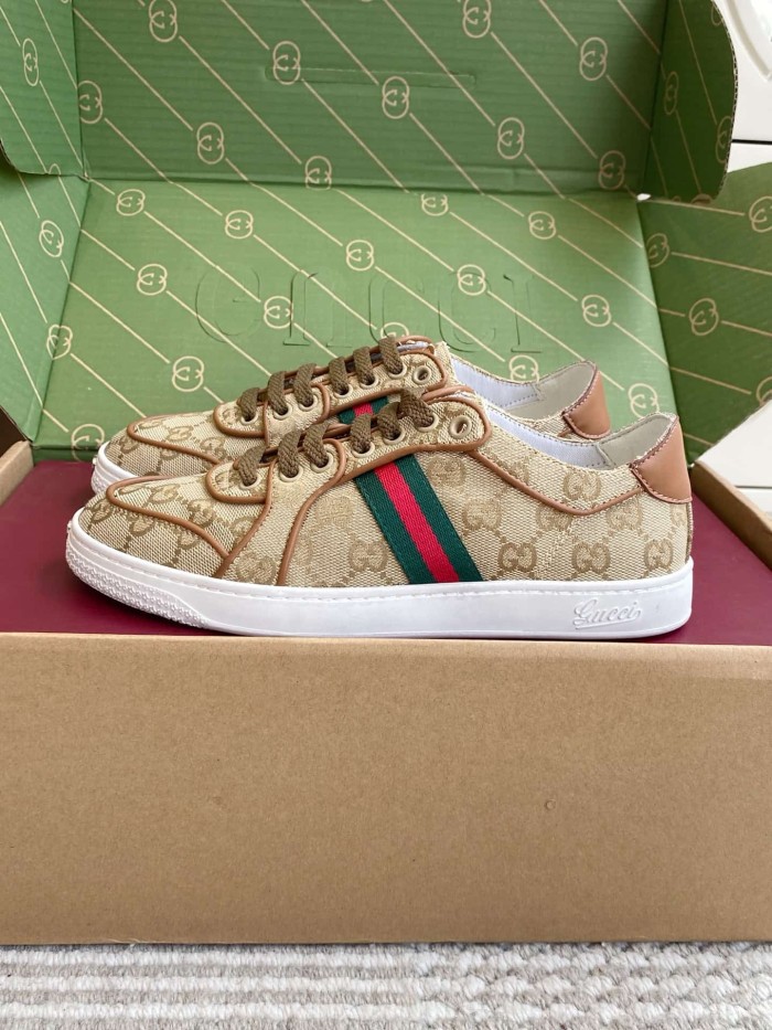 [plus-size shoes] 1:1 quality version Stretch Series Interlocking G Toe Logo Low Top Sneakers 4 colors 29332653