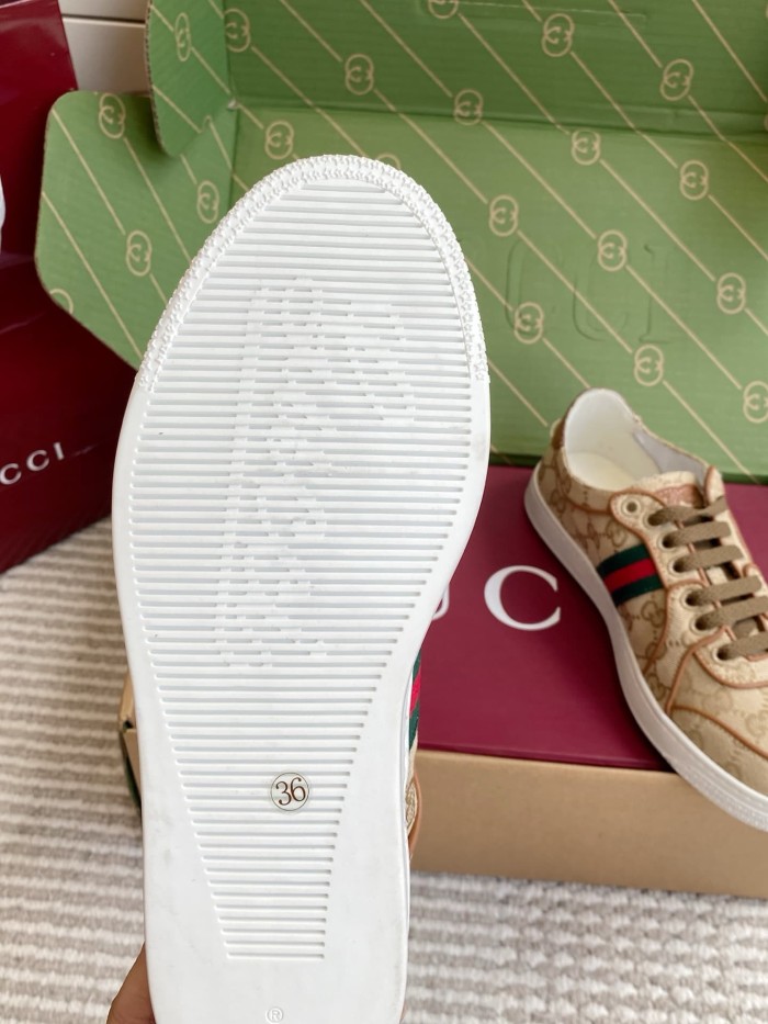 [plus-size shoes] 1:1 quality version Stretch Series Interlocking G Toe Logo Low Top Sneakers 4 colors 29332653