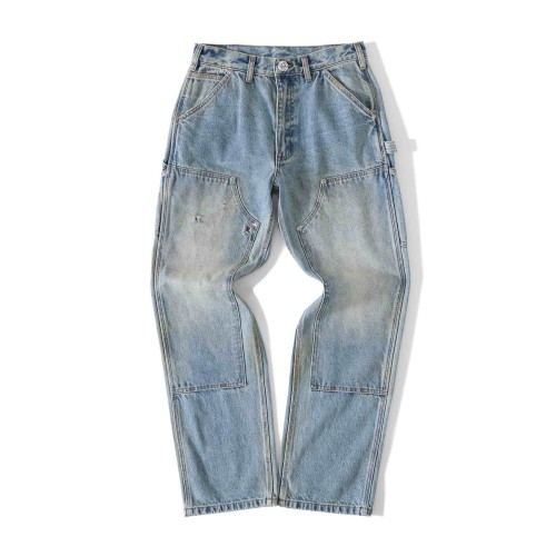 1:1 quality version Classic Blue Cowhide Washed Cargo Pants 29334601