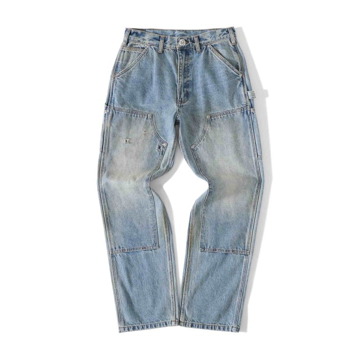 1:1 quality version Classic Blue Cowhide Washed Cargo Pants 29334601
