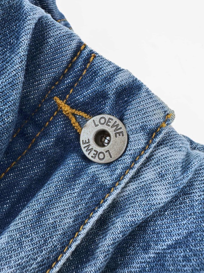 1:1 quality version Wash Blue Denim High Waist Fabric Belt With Ring Buckle Irregular Asym Mini Skirt 29334616
