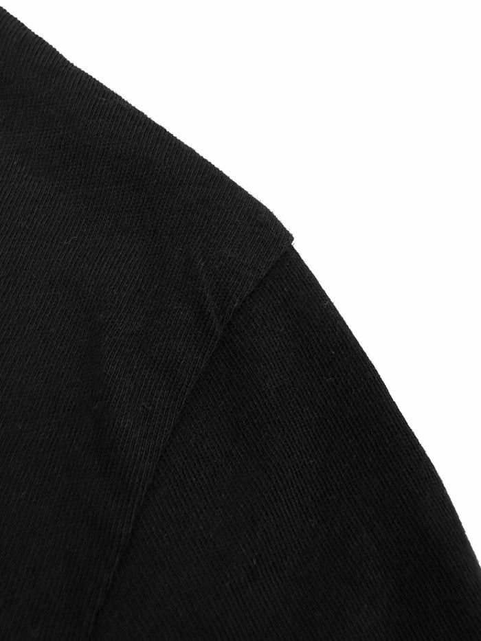 1:1 quality version V Neck Left Chest Contrast Pony Embroidery Slim American Casual Unisex T-shirt 4 colors 29334455