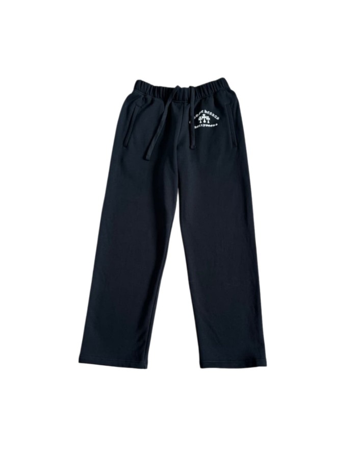 1:1 quality version Cross Sanskrit Letter Embroidery Sweatpants 29334549
