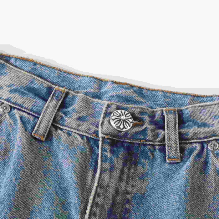 1:1 quality version Classic Blue Cowhide Washed Cargo Pants 29334601