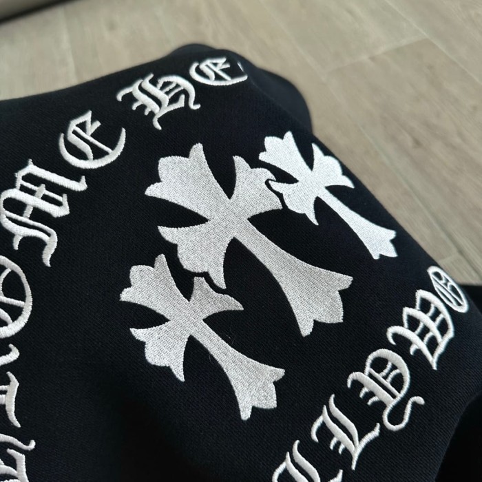 1:1 quality version Cross Sanskrit Letter Embroidery Half Zip Sweatshirt 29334548