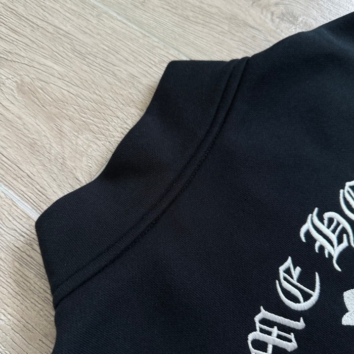 1:1 quality version Cross Sanskrit Letter Embroidery Half Zip Sweatshirt 29334548