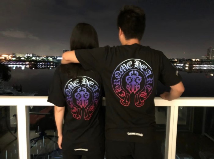 1:1 quality version Sword Dream Gradient Horseshoe Print Tee 2 colors 29334505