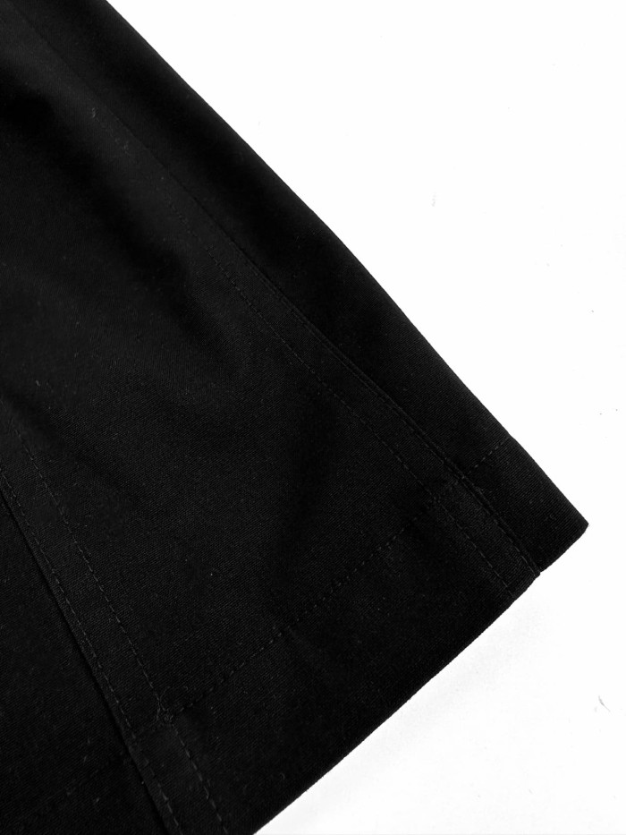 1:1 quality version Nylon Drawstring Elastic Waist Double Cargo Snap Pocket Front Slit  A Line Mini Skirt 29334556