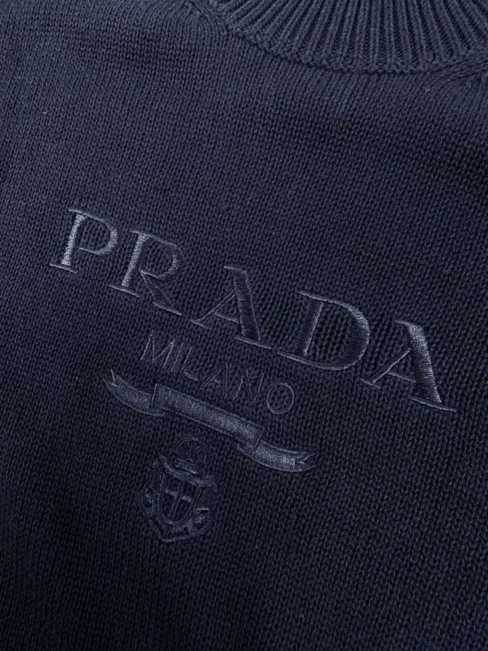 1:1 quality version Chest Milano Ribbon Anchor Badge Embroidery Vintage Half Sleeve Knit T-shirt 2 colors 29334536