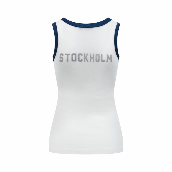 1:1 quality version Front Vintage 96 Number Back Stockholm Letter Print Elastic Slim Rib Tank Top 29334582