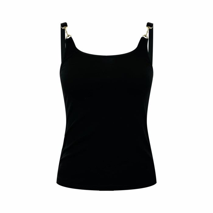1:1 quality version Gold Slide Buckle Adjustable Thin Strap U Neck Slim Camisole Tank Top 2 colors 29334609