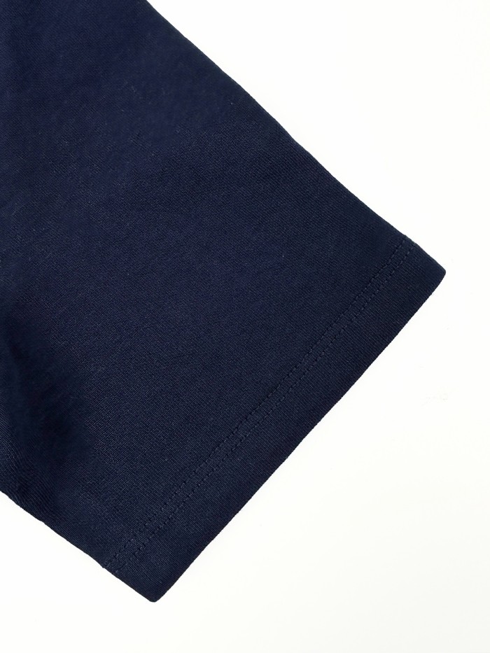 1:1 quality version Triomphe Mini Logo Embroidery Minimal Office Slim T-shirt 2 colors 29334307