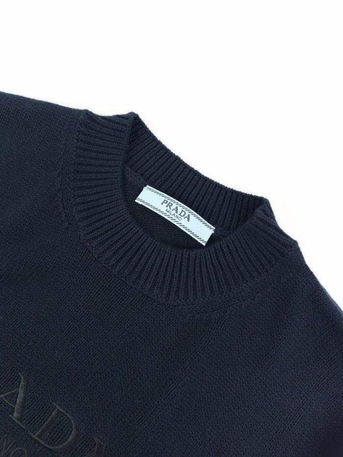 1:1 quality version Chest Milano Ribbon Anchor Badge Embroidery Vintage Half Sleeve Knit T-shirt 2 colors 29334536
