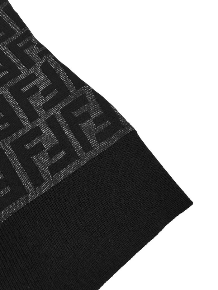 1:1 quality version Full FF Monogram Jacquard Crew Neck Knit Slim Women Luxury T-shirt 2 colors 29334471