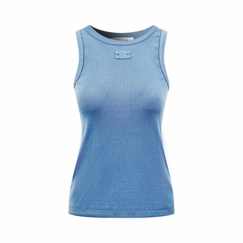 1:1 quality version Front Tone On Tone Triomphe Embossed Logo Tank Narrow Strap Vertical Rib Tank Top 3 colors 29334494