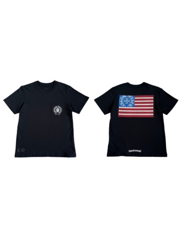 1:1 quality version Cross Horseshoe American Flag Print Tee 29334508