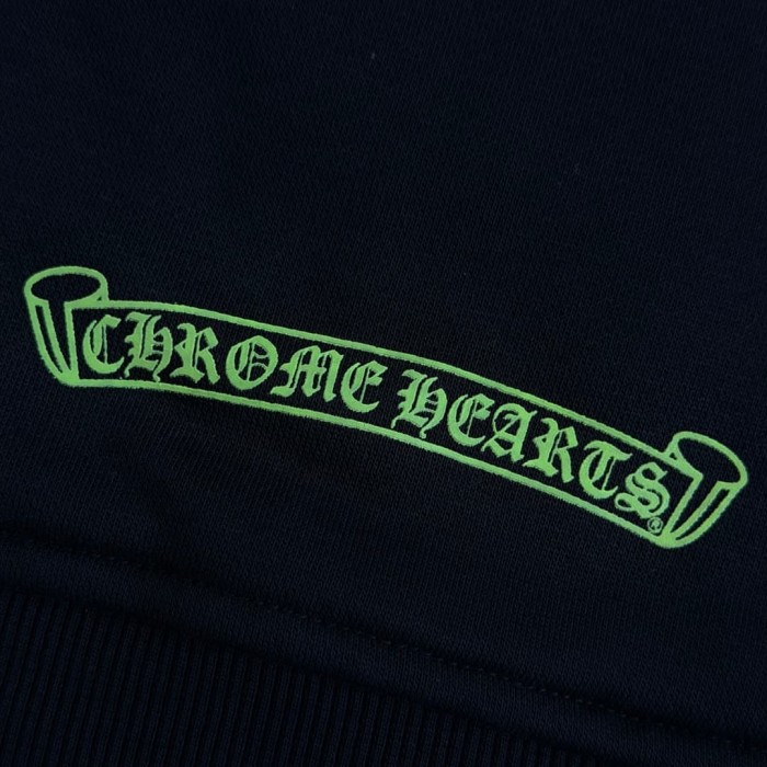 1:1 quality version Fluorescent Green Horseshoe Cross Zip Up Hoodie 29334547