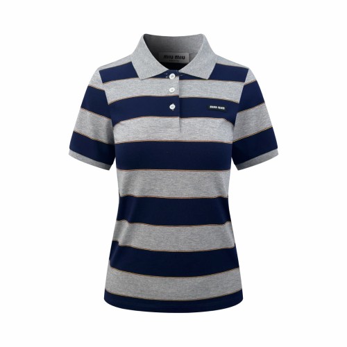 1:1 quality version Navy Heather Gray Thin Gold Line Horizontal Stripe Left Chest Woven Label Waist Slim Polo Shirt 29334434