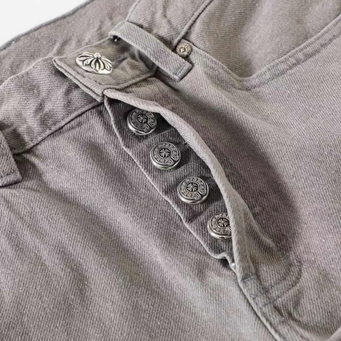1:1 quality version Grey Cowhide Black Cross Washed Jeans 29334603