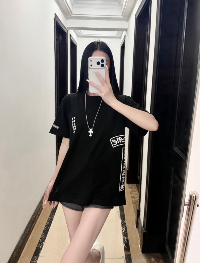1:1 quality version Side Scroll Sanskrit Back Horseshoe Print Tee 2 colors 29334506