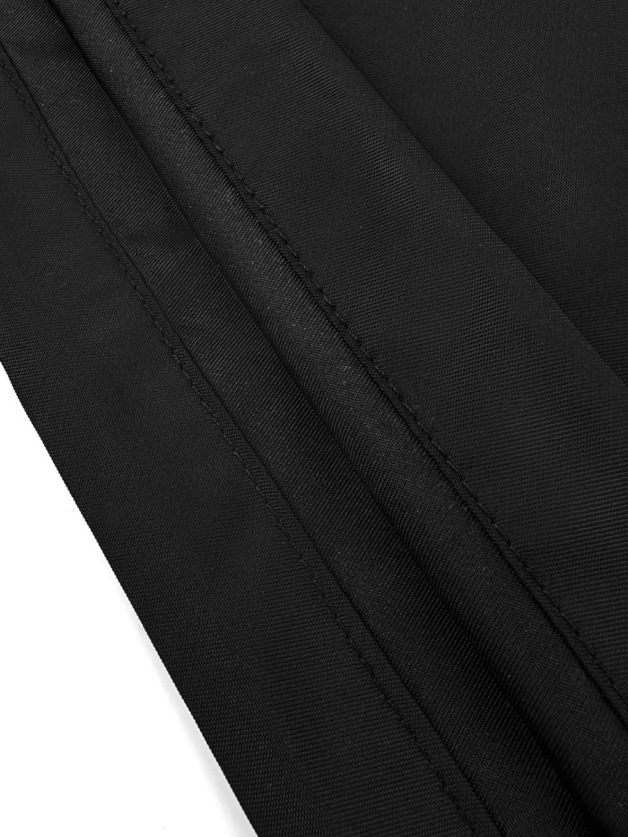 1:1 quality version Black Nylon Adjustable Hem Right Triangle Logo Elastic Drawstring Waist A Line Mini Skirt 29334518