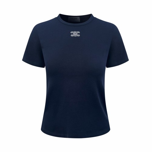 1:1 quality version Triomphe Mini Logo Embroidery Minimal Office Slim T-shirt 2 colors 29334307