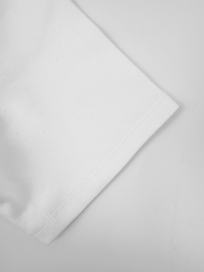 1:1 quality version Triomphe Mini Logo Embroidery Minimal Office Slim T-shirt 2 colors 29334307