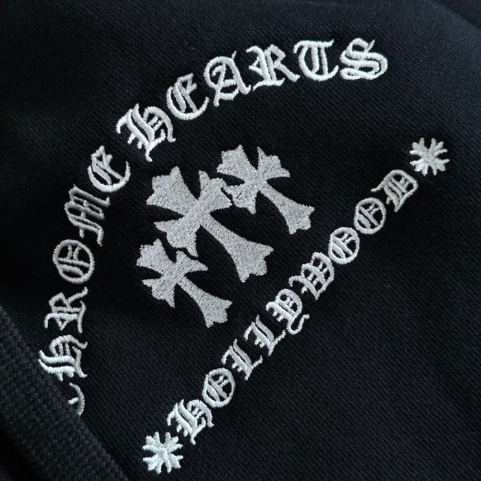 1:1 quality version Cross Sanskrit Letter Embroidery Sweatpants 29334549