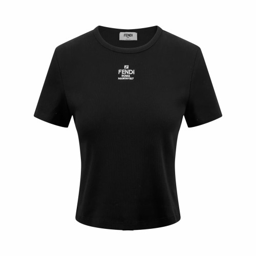 1:1 quality version Chest Roma Slogan Mini Logo Ribbed Cropped Solid Shoulder Fit Slim T-shirt 2 colors 29334513