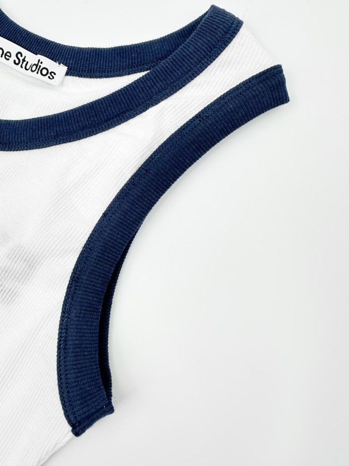 1:1 quality version Front Vintage 96 Number Back Stockholm Letter Print Elastic Slim Rib Tank Top 29334582