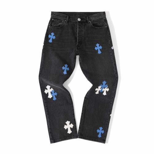 1:1 quality version Los Angeles Limited Blue White Cowhide Jeans 29334605