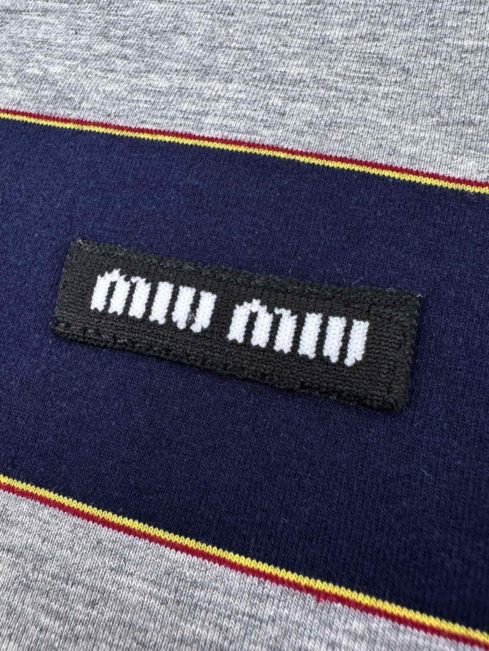 1:1 quality version Navy Heather Gray Thin Gold Line Horizontal Stripe Left Chest Woven Label Waist Slim Polo Shirt 29334434