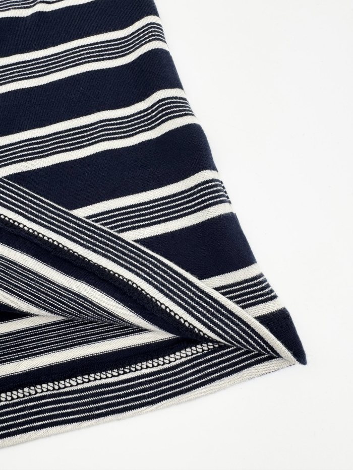 1:1 quality version Neck Tank Sleeveless Navy White Thin Horizontal Stripe Chest Embroidered Mini Logo High Elastic Waist Slim Knit Tank Top 29334275